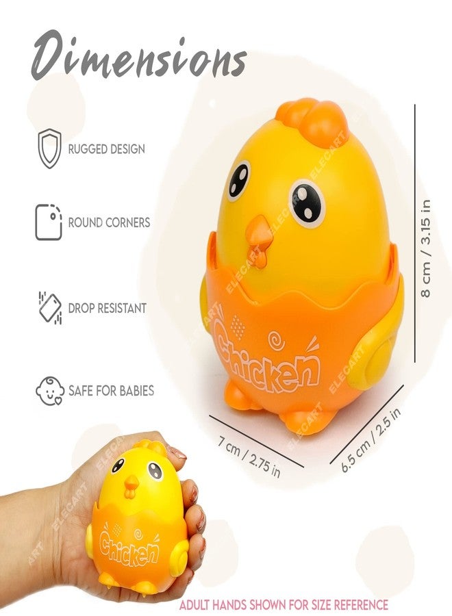 Elecart Push and Go Play Set Friction Powered Car Pull Back Vehicles Toys for Toddler Toy Kids Gift Party Birthday Return Gifts (Random Color) (Pack of 4, Chick) - Image 4